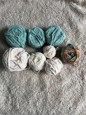 Bernat Blanket Yarn Bundle in Mint, Cream & Multicolor